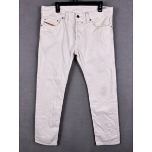 Diesel Mens Size 33x30 Safado Jeans Regular Slim Fit White